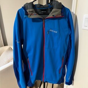 Marmot Gore Windstopper Full Zip Hooded Fleece Lined Soft Shell